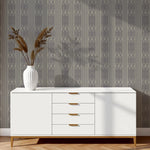 Ashen Column Drift Self-adhesive Wallpaper