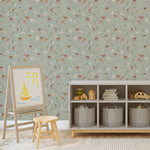 Papier peint autocollant Danse des faons par Kikki Belle — Décor Imprimé