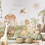 Murale autocollante Les petits dinosaures par Oliver Robins — Décor Imprimé