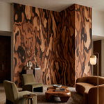Ettore Walnut Self-adhesive Wallpaper