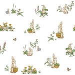 Échantillon de papier peint Famille de lapin