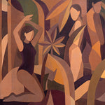 Échantillon de murale autocollante Muse ambrée