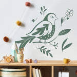 Autocollant mural Oiseau floral – Autocollant par Mélanie Foster, Décor Imprimé (vue 1/3)
