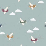 Échantillon de papier peint autocollant Avions Mignons - Décor ImpriméÉchantillonsDécor Imprimé