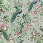 Échantillon de papier peint autocollant Paons et jardin paradisiaque - Décor ImpriméÉchantillonsDécor Imprimé
