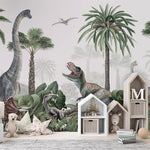 Murale autocollante Danse des dinosaures - Décor ImpriméMuraleKikki Belle