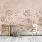 Murale autocollante Grandes Fleurs Baroques à la Craie – Murale par Bloomery Decor, Décor Imprimé (vue 1/4)