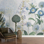 Murale autocollante Prairie Sauvage Bleue - Décor ImpriméMuraleSir Edward