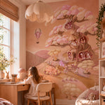 Murale La boulangerie du petit agneau, papier peint pastel dans une chambre d'enfant – Décor Imprimé