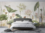 Murale Charmants Nénuphars, papier peint fleurs aquarelle dans une chambre – Décor Imprimé