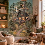 Murale La petite forêt, papier peint forêt dans une salle de jeux d'enfant – Décor Imprimé