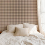Cosy Plaid Self-adhesive Wallpaper – Mural by Anna H Design, Décor Imprimé (view 1/12)