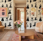 Lady Silhouettes Self-adhesive Wallpaper – Mural by Pippa & I, Décor Imprimé (view 1/7)