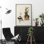 Feathered Furry Harmony Canvas Print – canvas Print by Mike Koubou, Décor Imprimé (view 1/2)