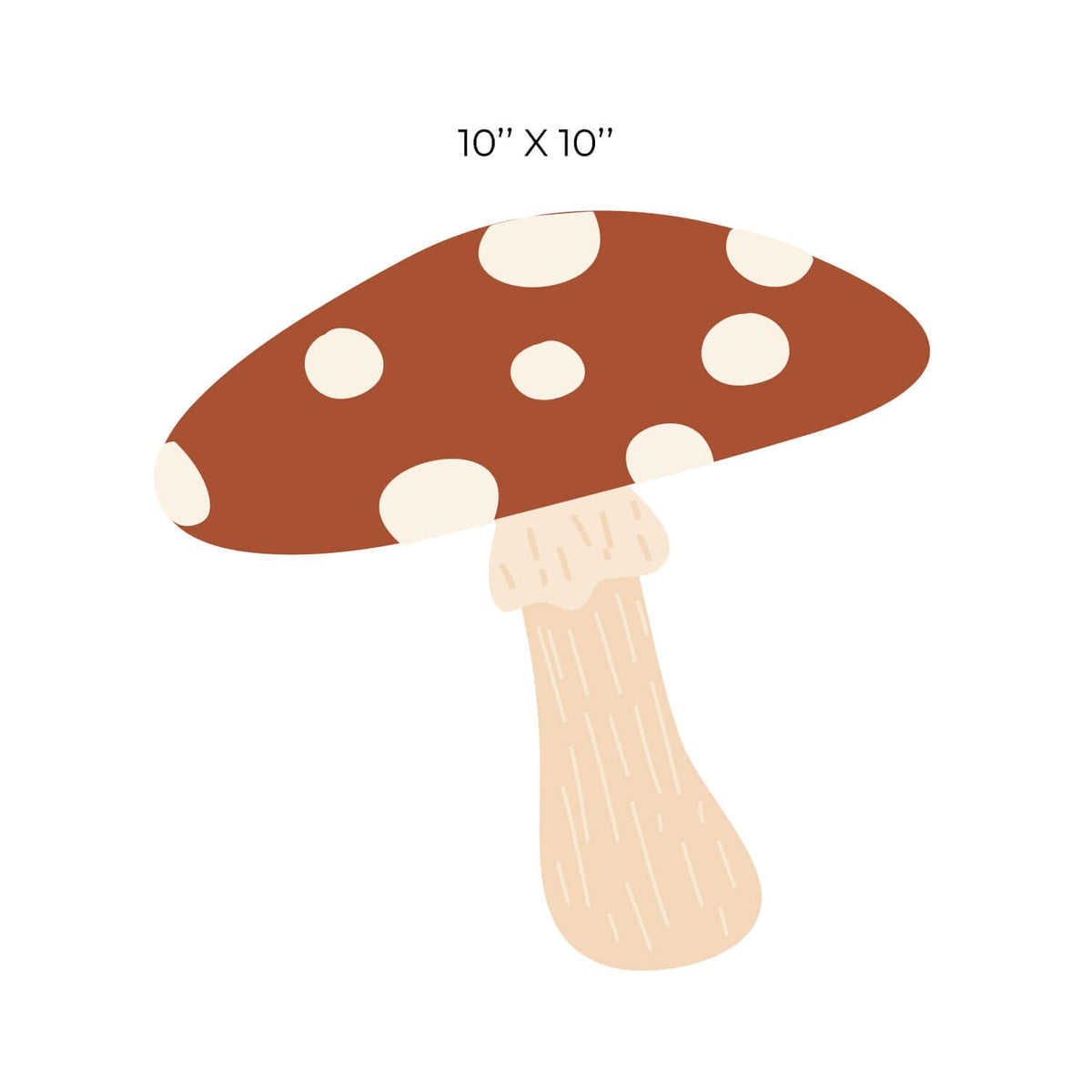 Sticker décoratif autocollant, monde imaginaire enfant avec maison  champignon et aniamux, 48 cm X 68 cm