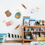 Back-to-School Self-adhesive Wall Decal – Sticker by Leslie Passerino, Décor Imprimé (view 1/3)