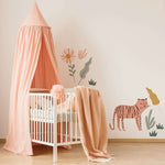 Tiger and Botanical Self-adhesive Wall Decal – Sticker by Marjorie & cie., Décor Imprimé (view 1/4)