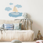 Autocollant mural Voilier en mer – Autocollant par Fleur maison, Décor Imprimé (vue 1/2)