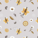 Échantillon de papier peint autocollant Douces fleurs et citron - Décor ImpriméÉchantillonsDécor Imprimé