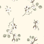 Échantillon de papier peint autocollant Fleurs de coton - Décor ImpriméÉchantillonsDécor Imprimé