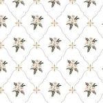 Échantillon de papier peint autocollant Losanges de bouquets floraux - Décor ImpriméÉchantillonsDécor Imprimé
