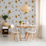 Sweet Flowers and Lemon Self-adhesive Wallpaper – Mural by Mélanie Foster, Décor Imprimé (view 1/4)