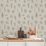 Fine Herbs Self-adhesive Wallpaper – Mural by Vingt-six juin, Décor Imprimé (view 1/6)