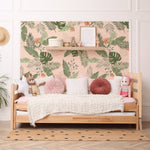 Tropical Flowers Self-adhesive Wallpaper – Mural by Marjorie & cie., Décor Imprimé (view 1/6)
