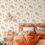 Yellow Flowers and Company Self-adhesive Wallpaper – Mural by Natasha Prévost, Décor Imprimé (view 1/6)