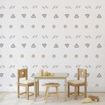 Playful Forms Self-adhesive Wallpaper – Mural by Natasha Prévost, Décor Imprimé (view 1/4)