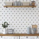 Flowers and Diamonds Self-adhesive Wallpaper – Mural by Natasha Prévost, Décor Imprimé (view 1/10)