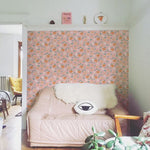Orange Pink Self-adhesive Wallpaper – Mural by Fleur maison, Décor Imprimé (view 1/4)