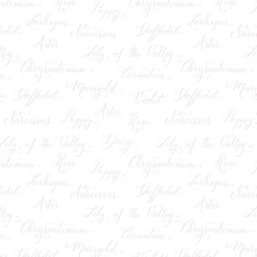 Calligraphed Flowers Wallpaper Sample by Décor Imp – Décor Imprimé