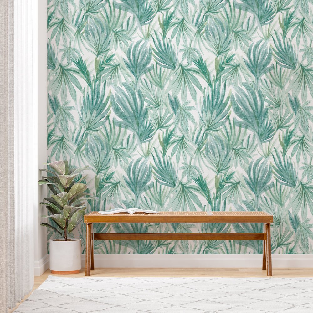 Papier peint Aquarelle de feuillage tropical | Mur – Décor Imprimé