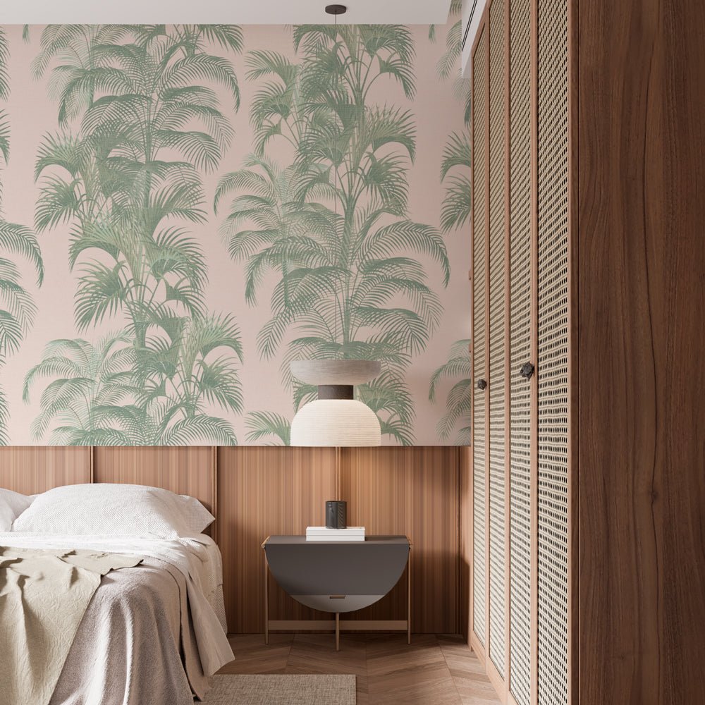 Climbing tropical foliage Self-adhesive Wallpaper – Décor Imprimé