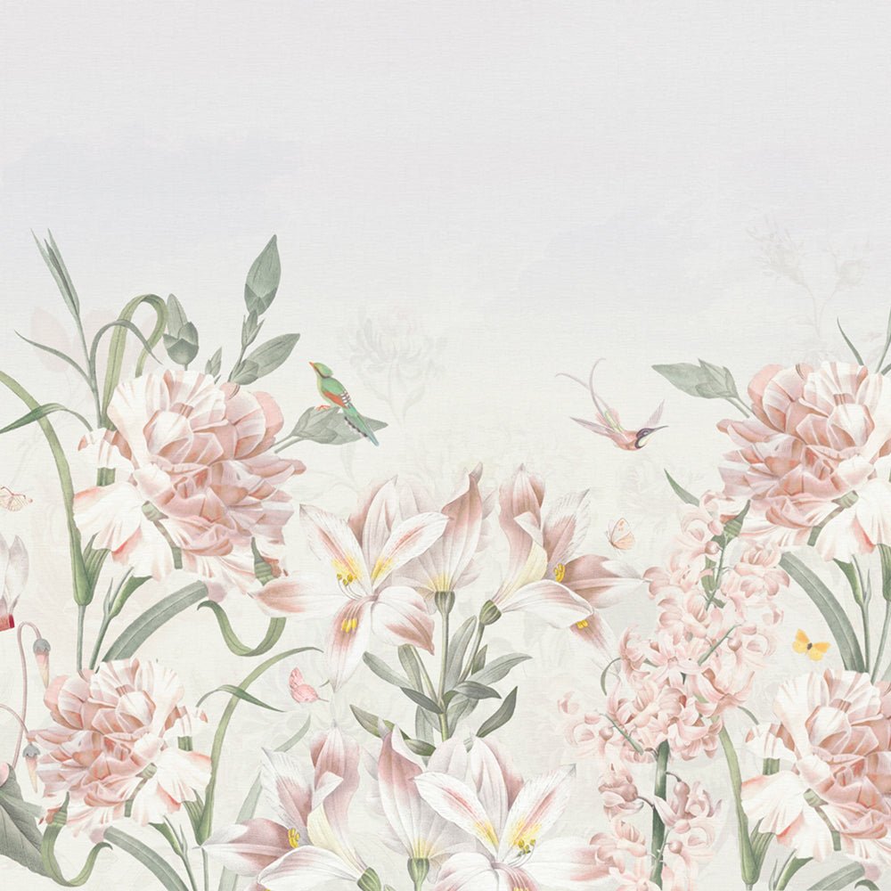 Vintage spring garden birds Self-adhesive Wallpape – Décor Imprimé