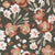 Décor Imprimé Échantillon Murale Fleurs roses et feuilles olive Vinyle texturé